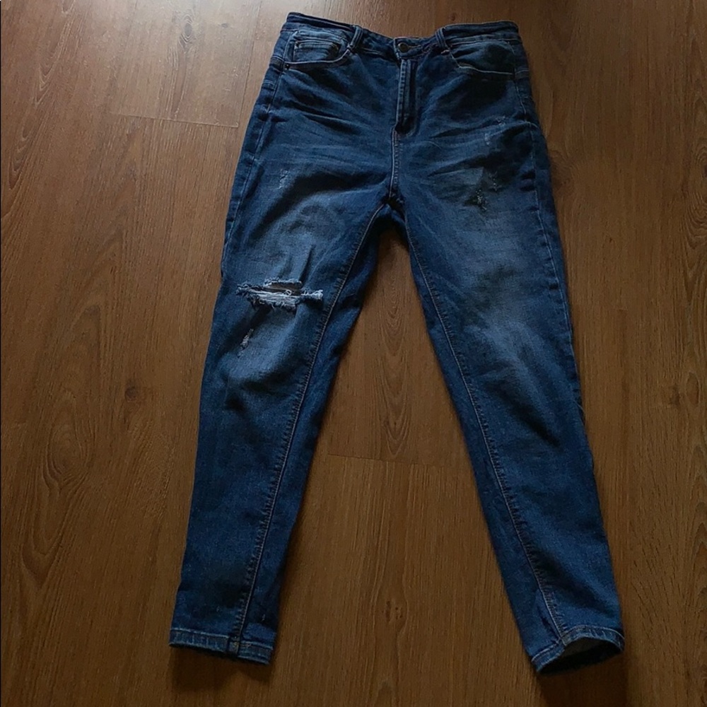 high rise jeans